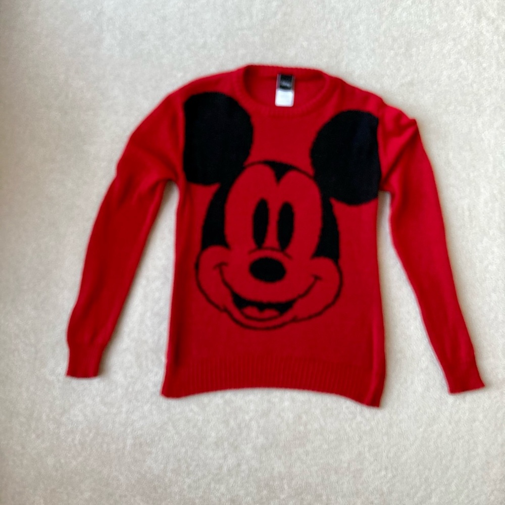 Disney Mickey Mouse Black & Red Sweater Small